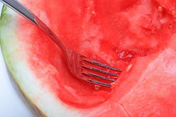 Image showing The cutted watermelon