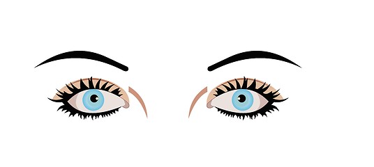 Image showing Realistic illustration of eyes are isolated on white background