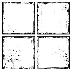 Image showing Set grunge frames