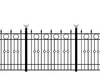 Image showing Realistic illustration shod fence  horizontal seamless