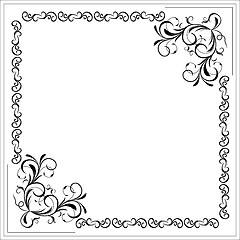 Image showing Blank floral frame border