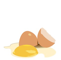 Image showing Illustration broken egg