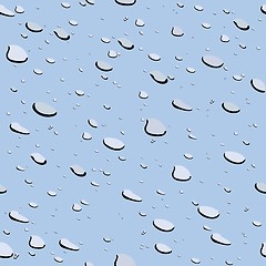 Image showing Realistic illustration of water drops seamless texture