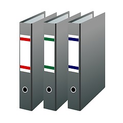 Image showing Three office folders