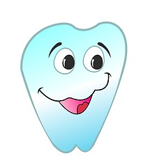 Image showing  Illustration of happy smiling tooth is isolated on white backgr