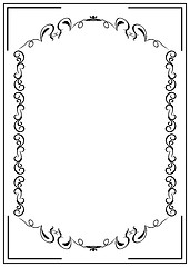 Image showing Blank floral frame border