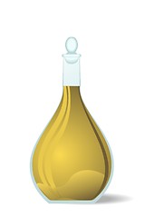 Image showing Illustration white wine decanter