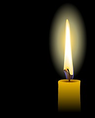 Image showing yellow candle