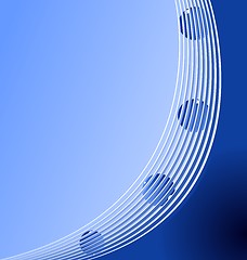 Image showing Realistic illustration of blue abstract stripped background