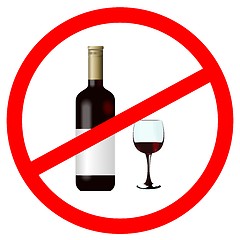 Image showing  Sign stop alcohol