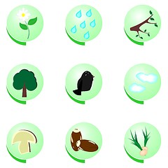 Image showing Eco icon set on white background