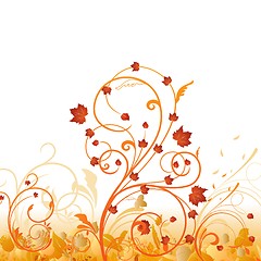 Image showing Autumn floral ornament