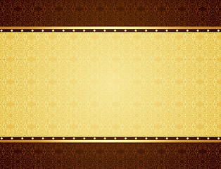 Image showing Gold background for design of cards and invitation