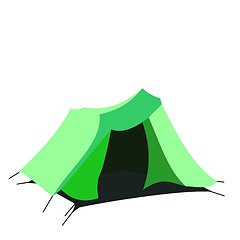 Image showing Tourist tent isolated on a white background