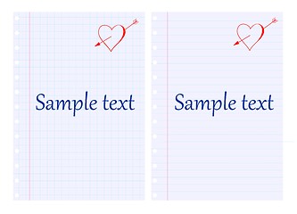 Image showing Two note off different striped