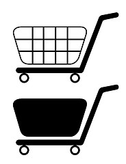 Image showing  illustration of shopping cart isolated on white background