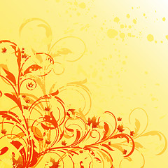 Image showing Autumn floral grunge background