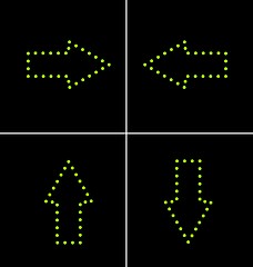 Image showing Illustration set elements of green diode arrow for design