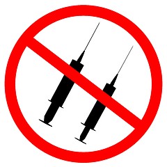 Image showing Sign stop drugs