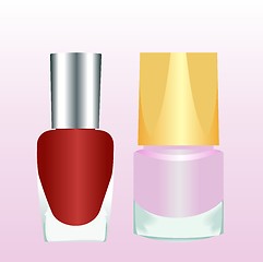 Image showing Realistic two nail polishes