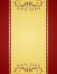 Image showing Gold background for design of cards and invitation