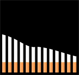 Image showing cigarette diagram  on black background