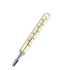Image showing medical thermometer on the white isolated background