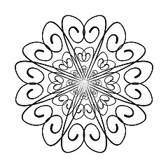 Image showing Illustration decorative pattern swirl for design