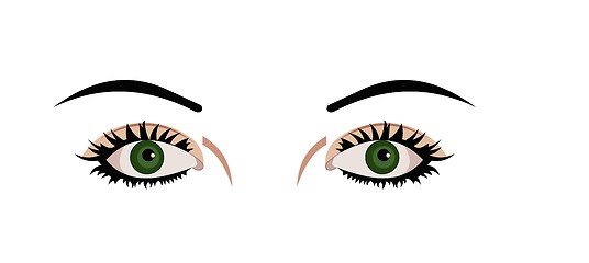 Image showing Realistic illustration of eyes are isolated on white background