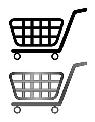 Image showing  illustration of shoping cart isolated on white background