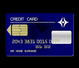 Image showing Realistic illustration credit card