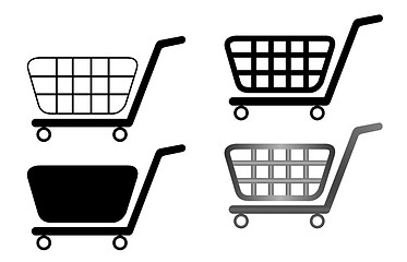 Image showing  illustration of shopping carts are isolated on white background