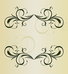 Image showing Vintage background card for design - vector