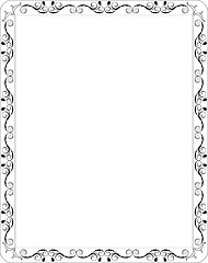 Image showing Blank floral frame border