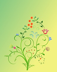 Image showing Abstract floral background