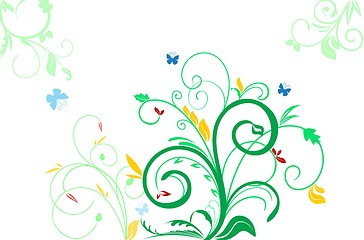 Image showing Floral decorative background