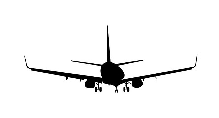 Image showing Silhouette of aircraft