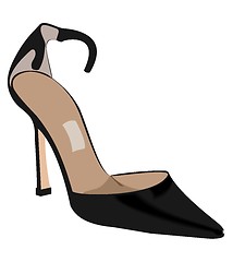 Image showing Realistic illustration of woman shoe