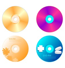 Image showing Realistic illustration set DVD disk