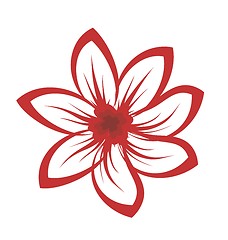 Image showing Cartoon illustration of flowers