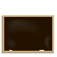 Image showing Realistic illustration school blackboard