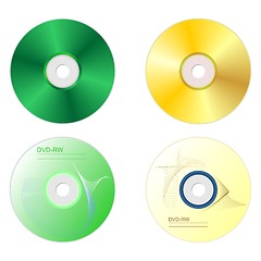 Image showing Realistic illustration set DVD disk with both sides