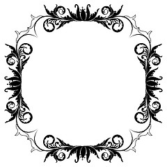 Image showing Blank floral frame border