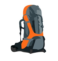 Image showing Realistic illustration of tourism backpack