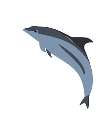 Image showing Realistic illustration of a dolphin