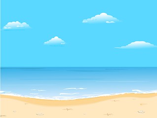 Image showing Beautiful summer background with beach