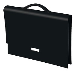 Image showing Realistic illustration black business bag