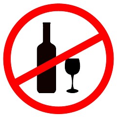 Image showing Sign stop alcohol