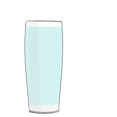 Image showing Realistic illustration glass with water