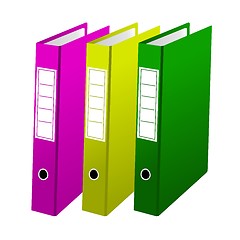 Image showing Three office folders